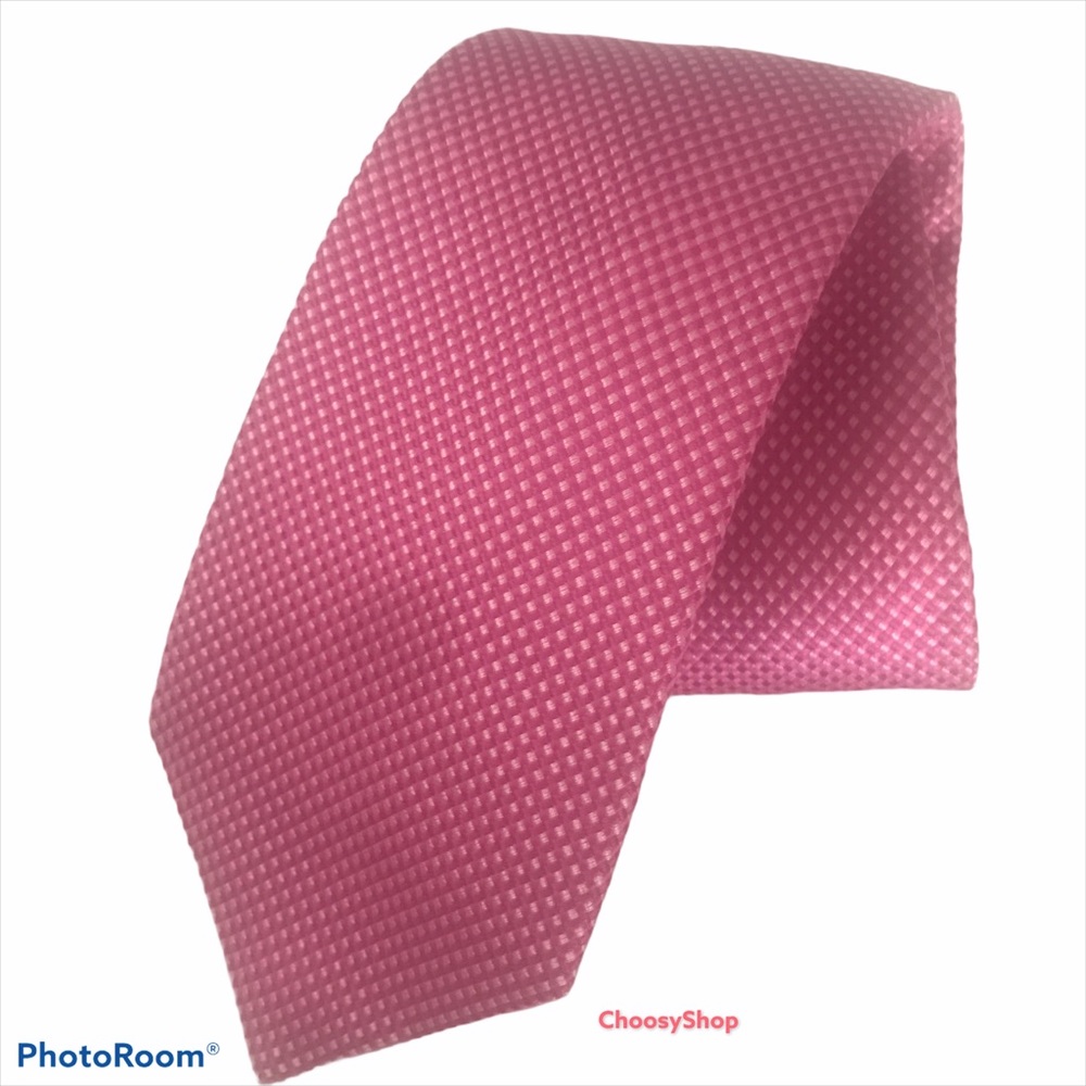 CHARLES TYRWHITT Tie Bright Two Tone Pink Silk